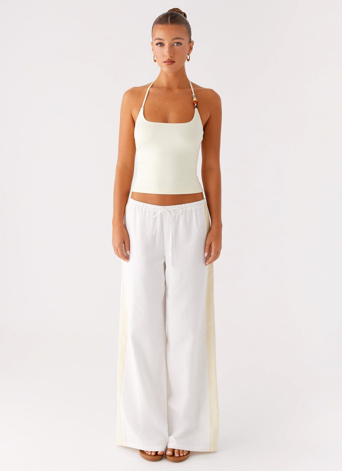 Oska Drawstring Pants - White